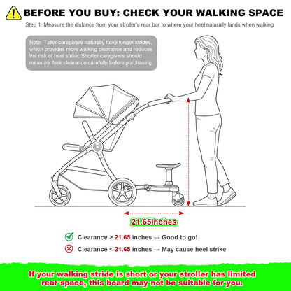 Universal Stroller Board with Detachable Seat,Stroller Glider Board Suitable for Most Brands of Strollers, Holds Children Up to 55 lbs (Blue)