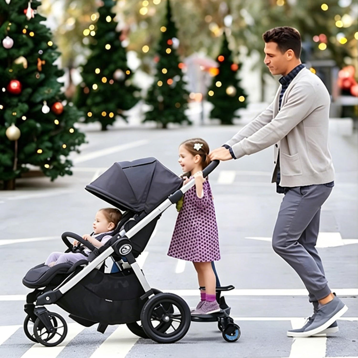 Universal Stroller Board with Detachable Seat,Stroller Glider Board Suitable for Most Brands of Strollers, Holds Children Up to 55 lbs (Blue)