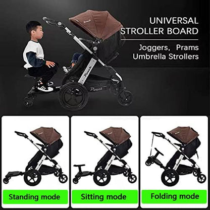 Universal Stroller Board with Detachable Seat,Stroller Glider Board Suitable for Most Brands of Strollers, Holds Children Up to 55 lbs (Blue)