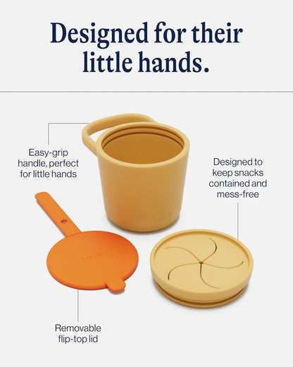 Silicone Snack Cup, Mess-Free Silicone Snack Cups for Toddlers