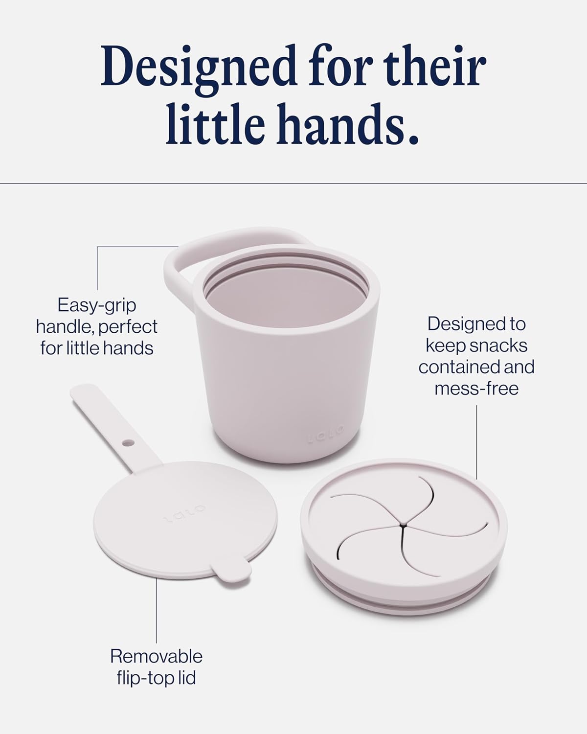 Silicone Snack Cup, Mess-Free Silicone Snack Cups for Toddlers
