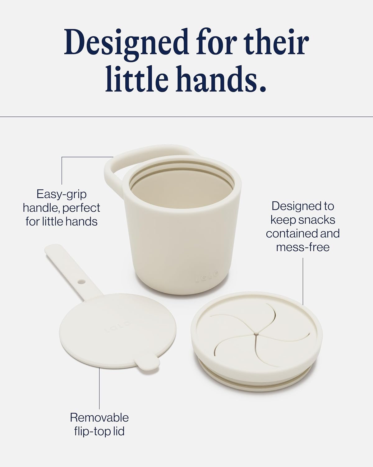 Silicone Snack Cup, Mess-Free Silicone Snack Cups for Toddlers