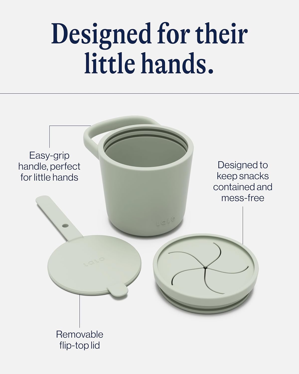 Silicone Snack Cup, Mess-Free Silicone Snack Cups for Toddlers