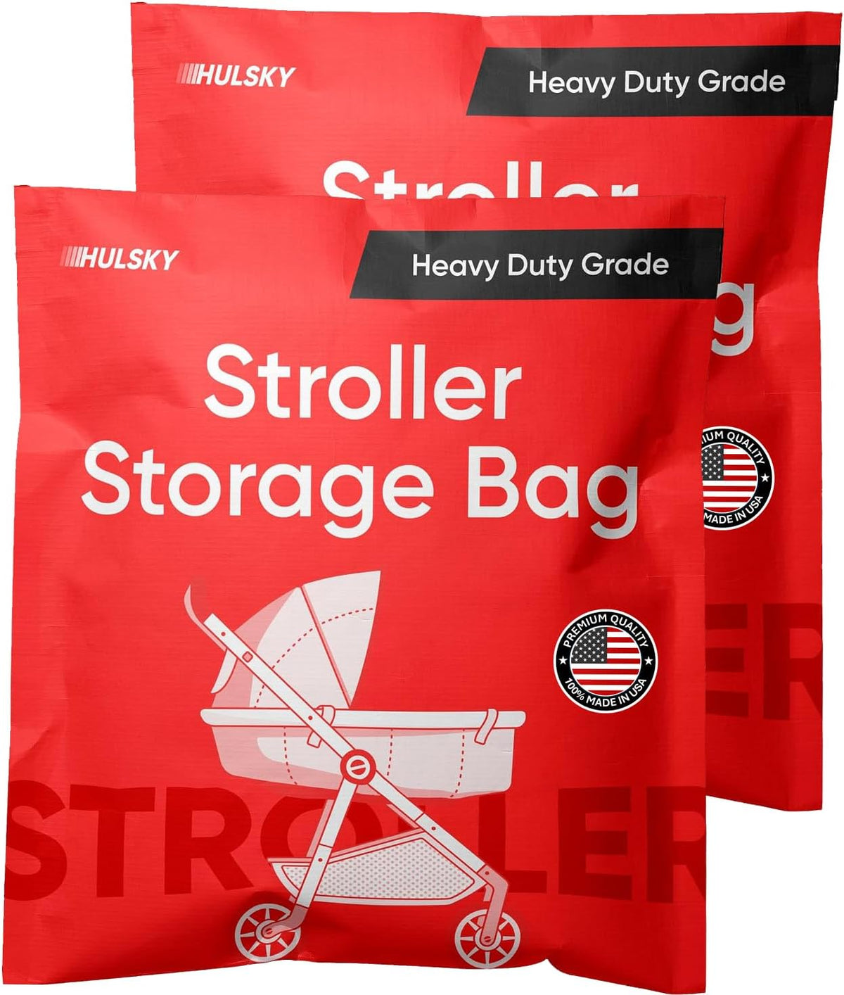 Stroller Storage Bag - Premium USA Made Quality - 4 mil Heavy Duty Stroller Bag for Moving and Storage - Waterproof, Dustproof, Tear Resistant - BPA and Phthalate Free