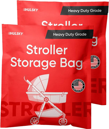 Stroller Storage Bag - Premium USA Made Quality - 4 mil Heavy Duty Stroller Bag for Moving and Storage - Waterproof, Dustproof, Tear Resistant - BPA and Phthalate Free