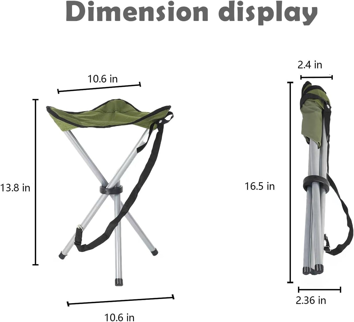 Folding Camping Stool,16.5" Folding Camping Chairs,Portable Tripod Seat,Outdoor Travel Tall Chair for Camping Walking Hunting Hiking Fishing Mountaineering Picnic Beach BBQ Garden Lawn(Pink)