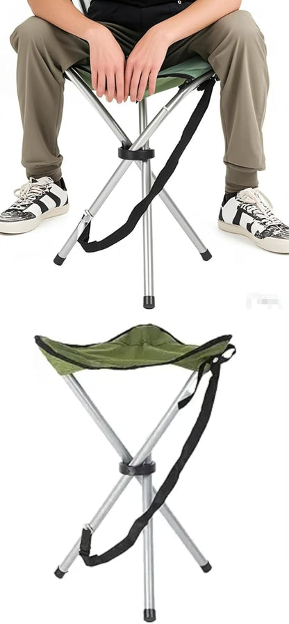 Folding Camping Stool,16.5" Folding Camping Chairs,Portable Tripod Seat,Outdoor Travel Tall Chair for Camping Walking Hunting Hiking Fishing Mountaineering Picnic Beach BBQ Garden Lawn(Pink)