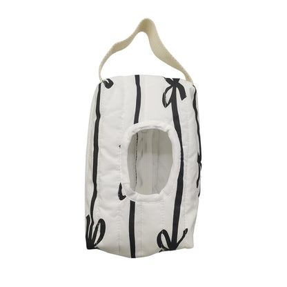 Reusable Bow Baby Wipes Dispenser(White/Black)