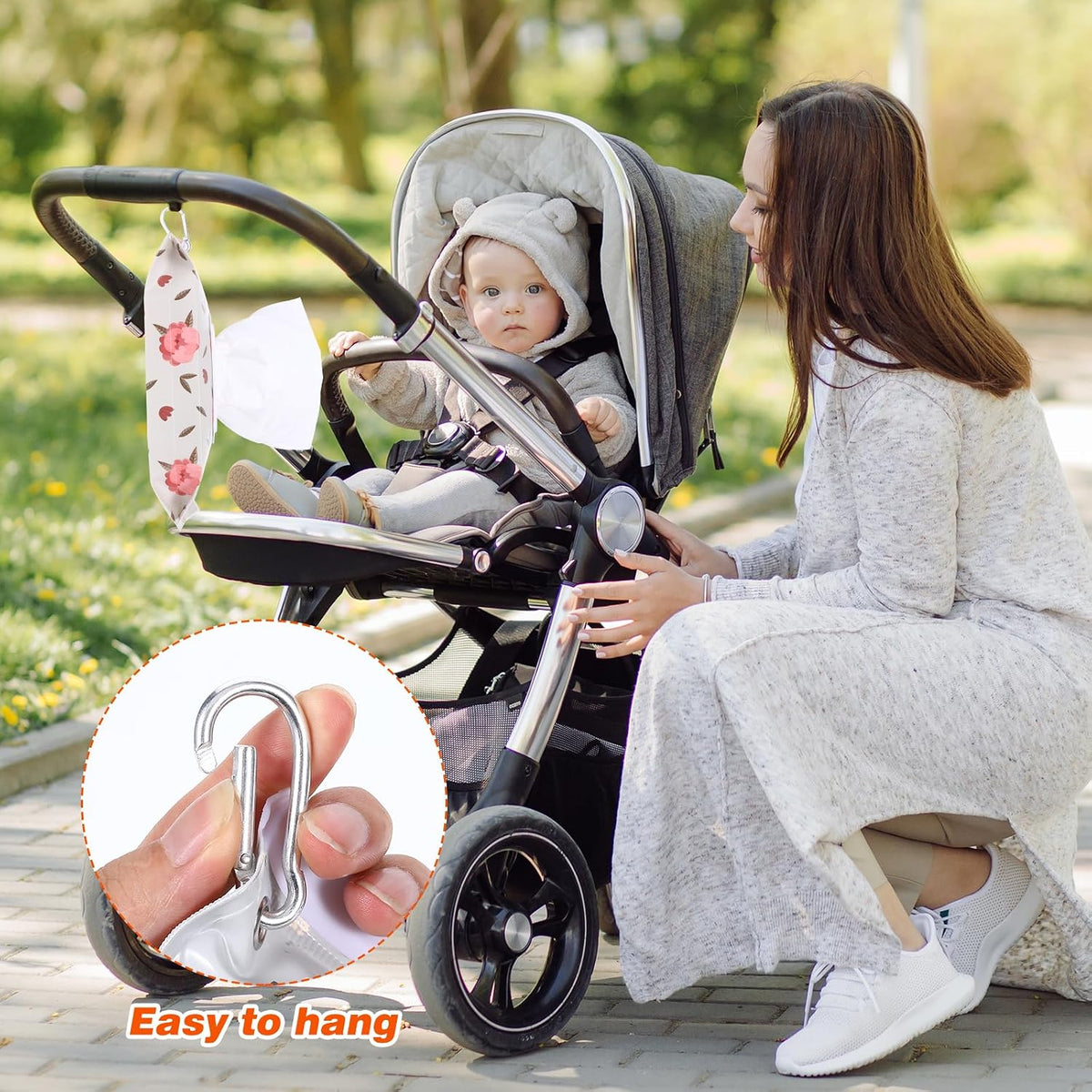 3 Pcs Travel Wipes Case, Portable Reusable Wipes Pouch, Waterproof and Dustproof Wipe Holder Travel for Diaper Bags and Strollers, and It is Easy to Keep Wipe Fresh