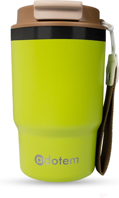 Insulated 16oz Stainless Steel Tumbler Mug Leakproof Double Walled Vacuum Thermal Coffee Cup with 2-in-1 Straw & Lid, Cupholder-Friendly Travel Mug for Hot & Cold Drinks (Pink)