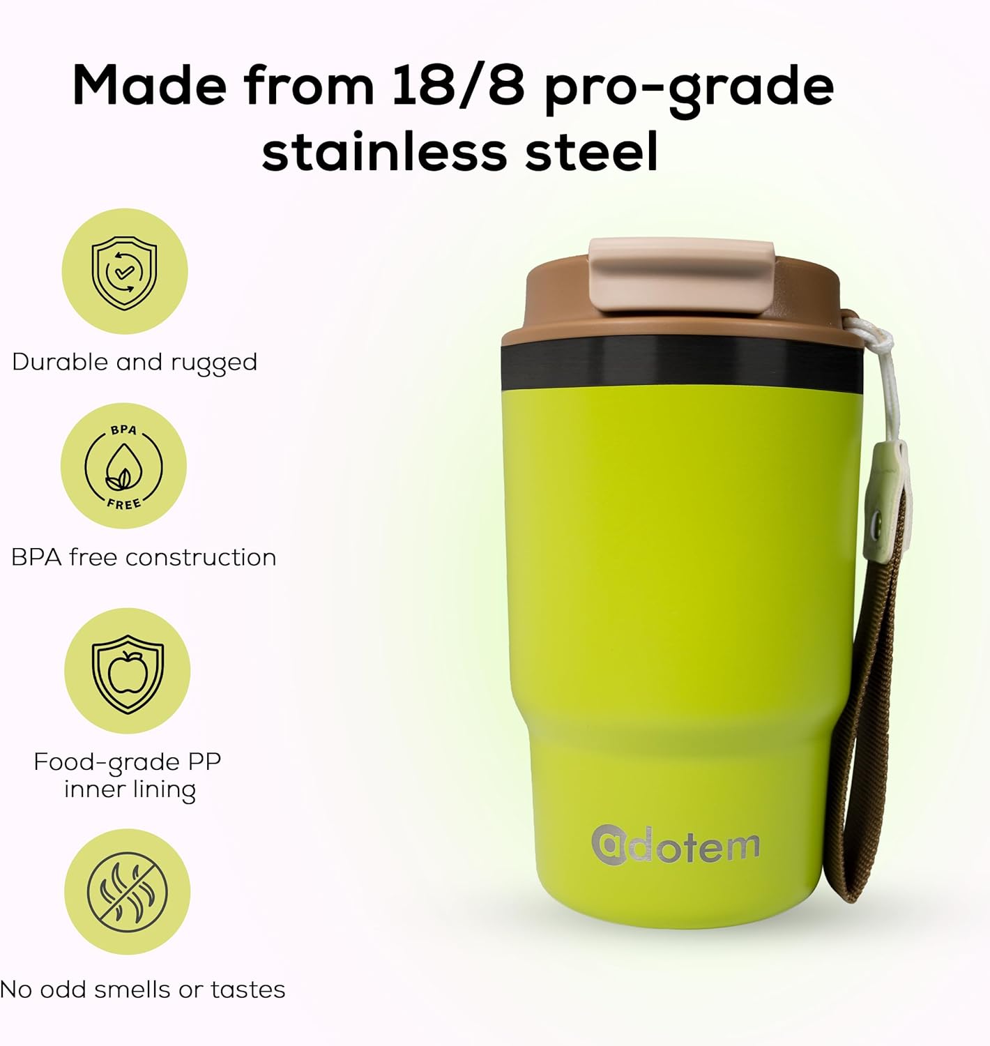Insulated 16oz Stainless Steel Tumbler Mug Leakproof Double Walled Vacuum Thermal Coffee Cup with 2-in-1 Straw & Lid, Cupholder-Friendly Travel Mug for Hot & Cold Drinks (Pink)