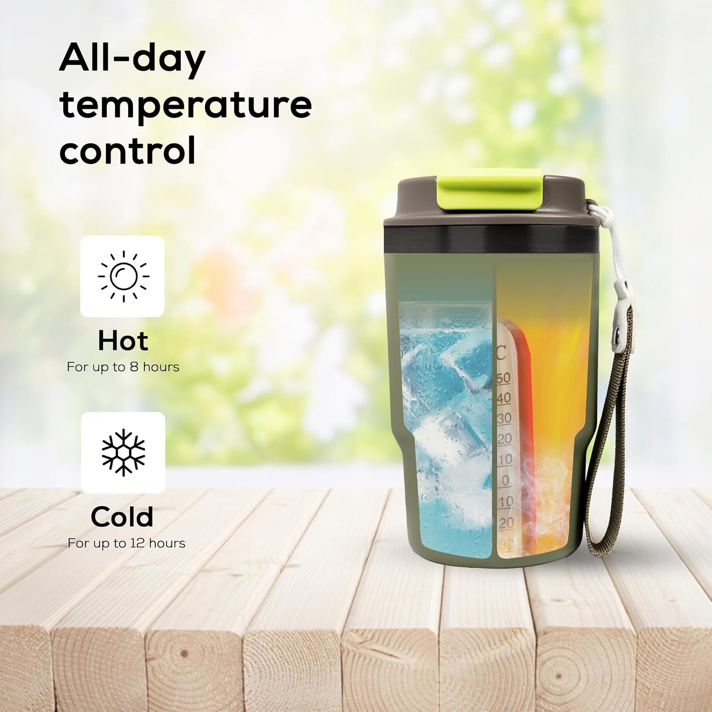 Insulated 16oz Stainless Steel Tumbler Mug Leakproof Double Walled Vacuum Thermal Coffee Cup with 2-in-1 Straw & Lid, Cupholder-Friendly Travel Mug for Hot & Cold Drinks (Pink)