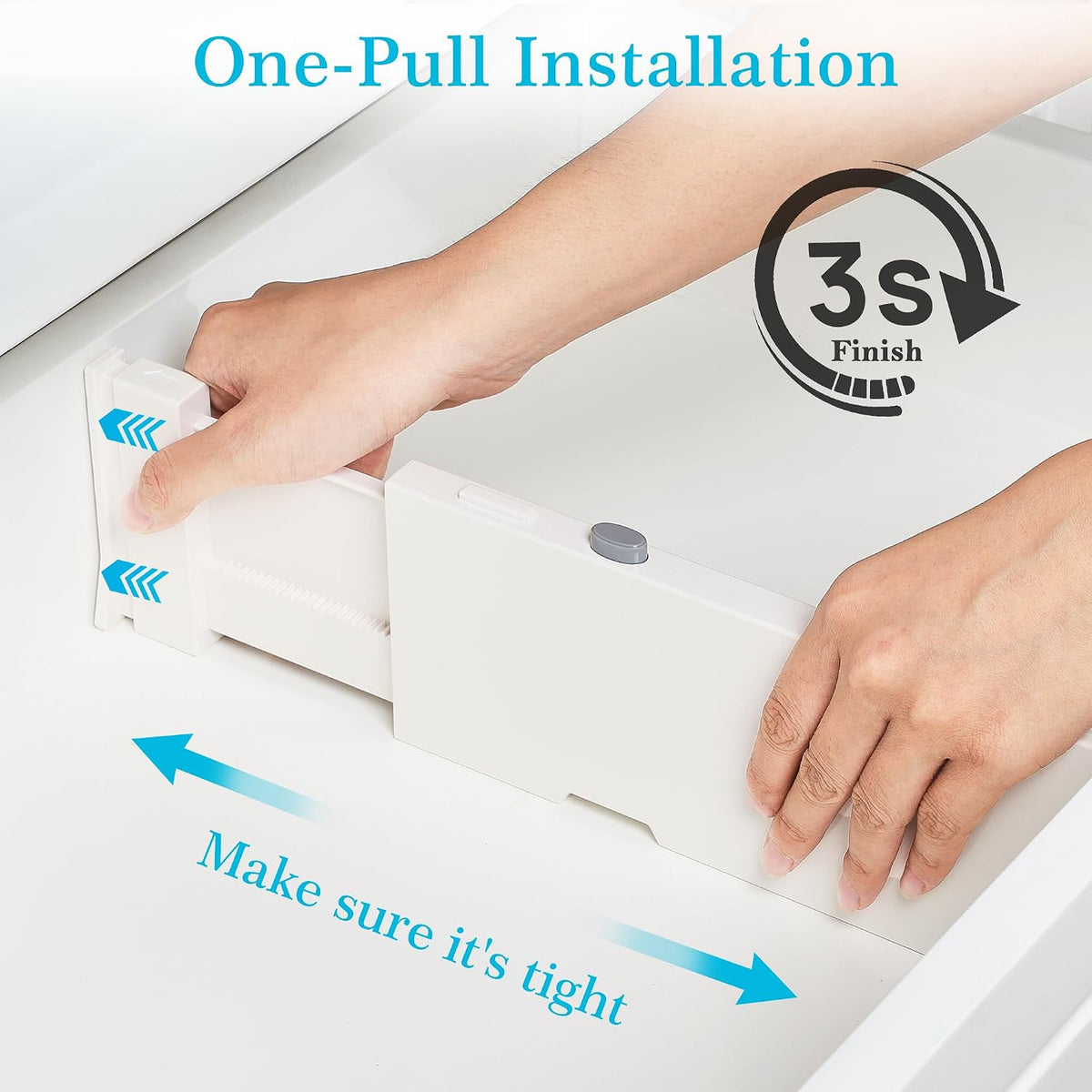 Drawer Dividers for Clothes 8 Pack, Adjustable 4" High Expandable from 11.3"-17" Dresser Drawer Organizer, Plastic Drawers Separators for Dresser, Baby Clothes, Kitchen and Office Storage