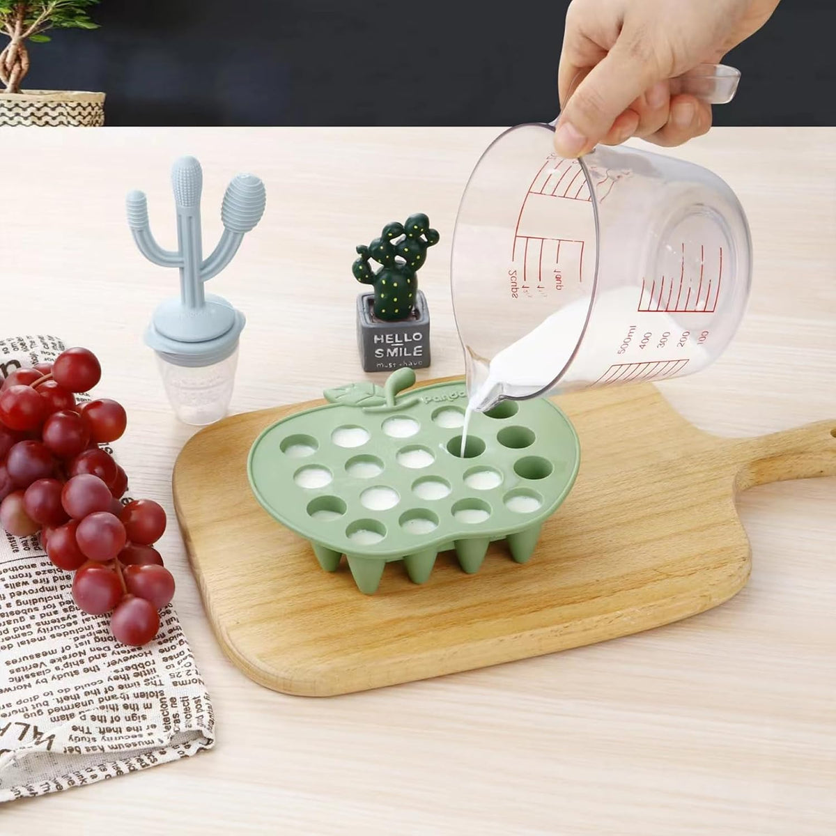 2 Pack Baby Popsicle Molds, Silicone Breastmilk Freezer Tray