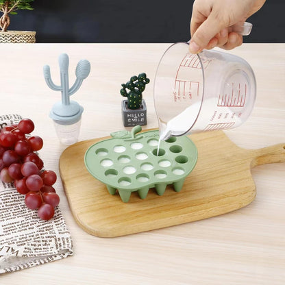 2 Pack Baby Popsicle Molds, Silicone Breastmilk Freezer Tray