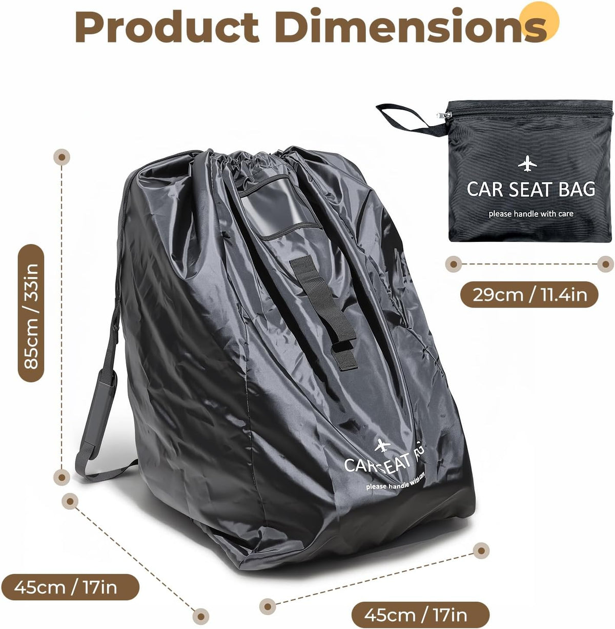 Travel Bag for Car Seats - Car Seat Travel Bag for Airplane
