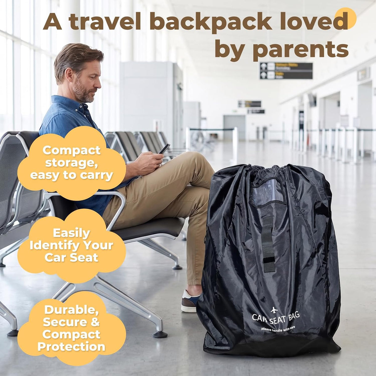 Travel Bag for Car Seats - Car Seat Travel Bag for Airplane