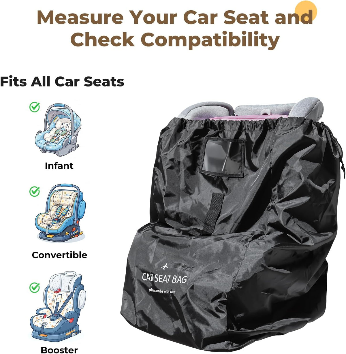 Travel Bag for Car Seats - Car Seat Travel Bag for Airplane