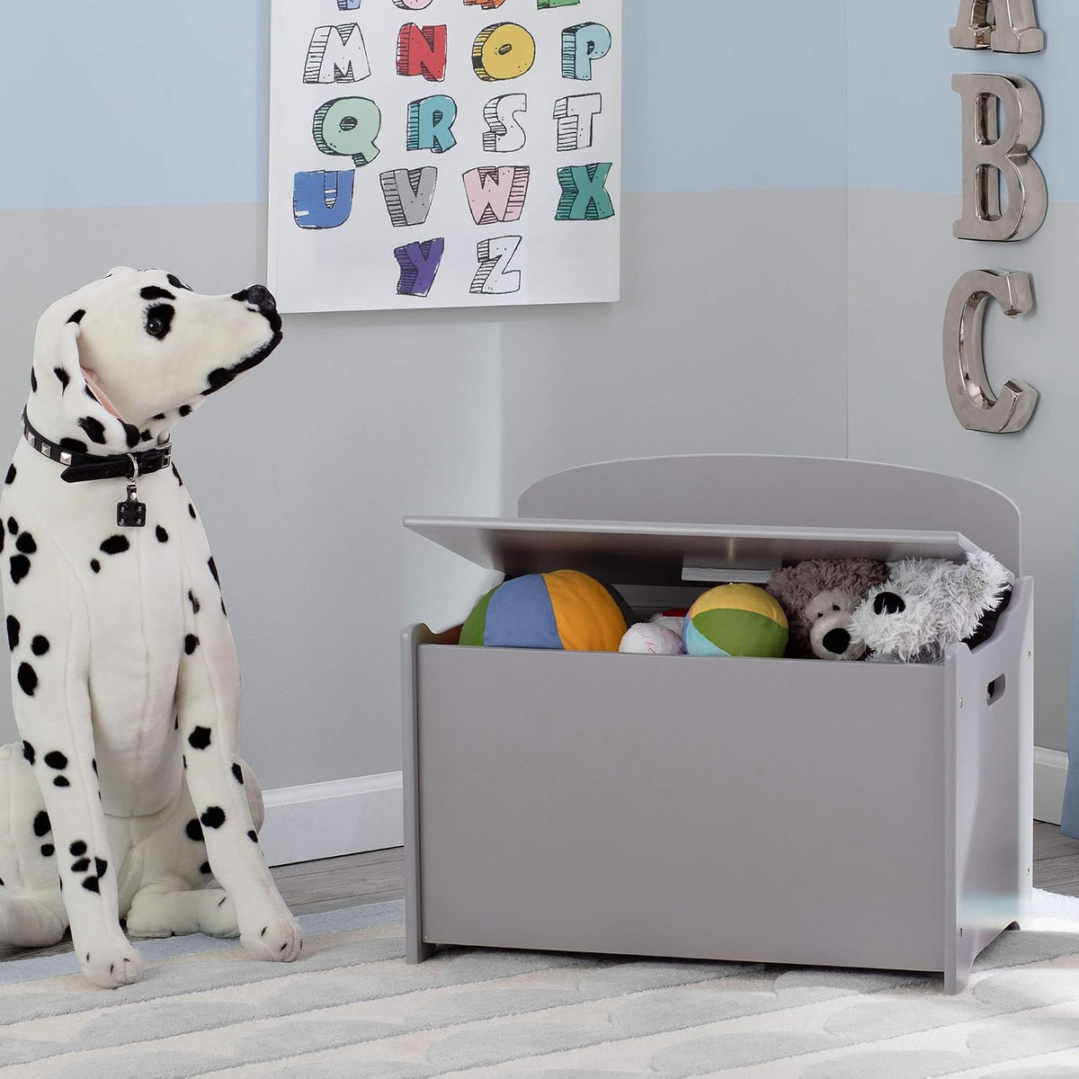 MySize 9 Bin Plastic Toy Organizer - Greenguard Gold Certified, Grey