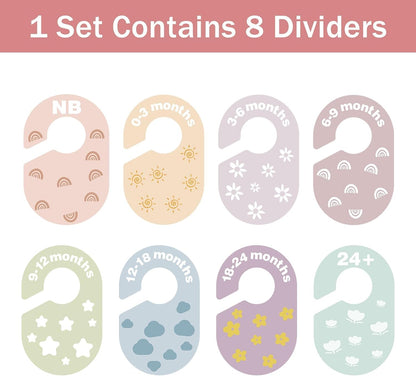 Baby Closet Dividers Durable Plastic Clothes Organizers 8 Pack