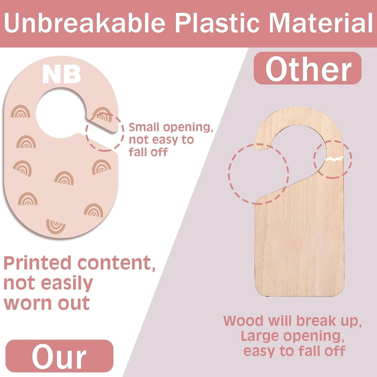 Baby Closet Dividers Durable Plastic Clothes Organizers 8 Pack
