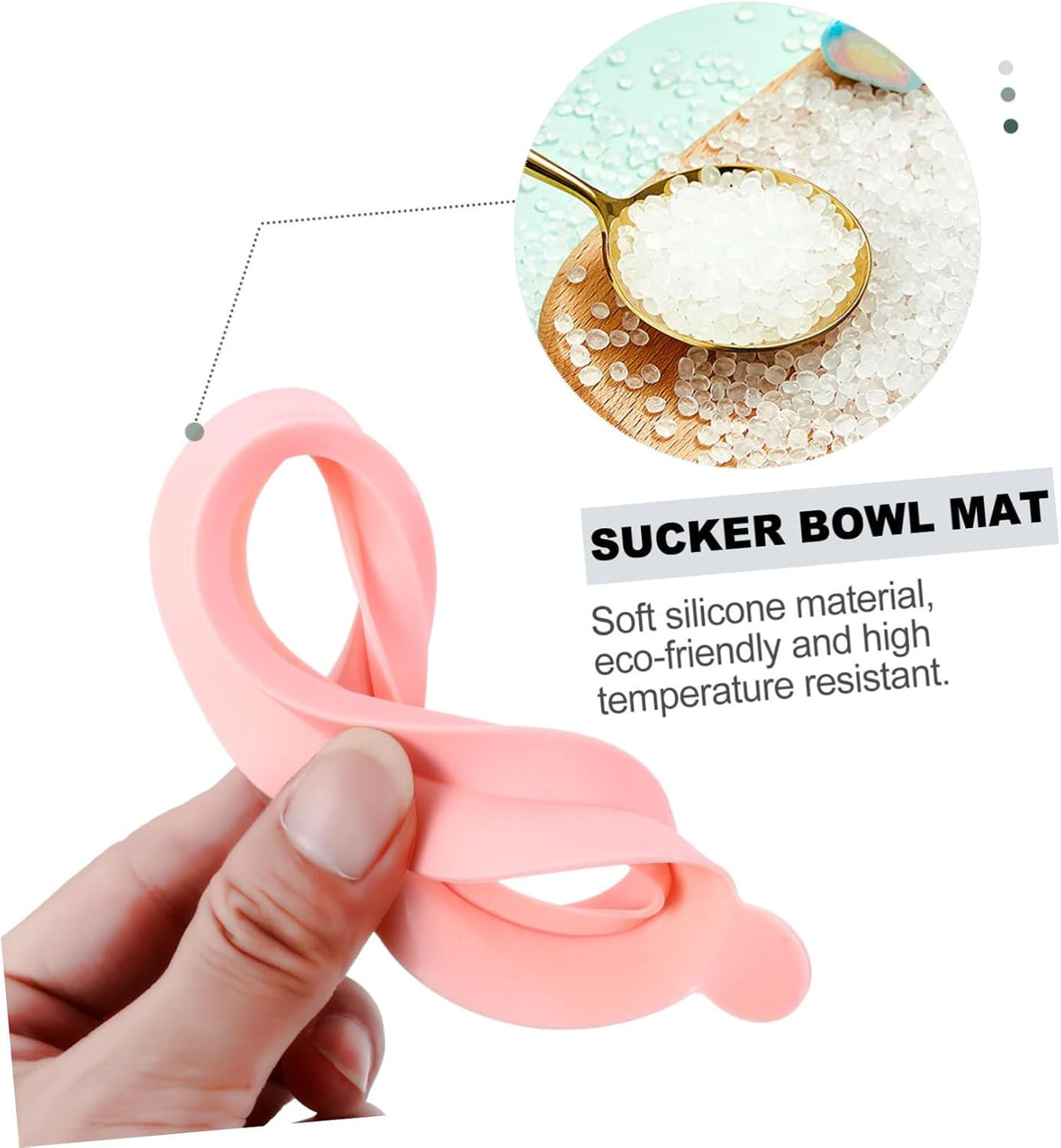 Non-Slip Silicone Suction Bowl Mat for Babies and Toddlers Feeding Bowl Pad Suction Cup Food-Grade Material for Home Use and Travel 1 Piece