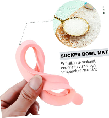 Non-Slip Silicone Suction Bowl Mat for Babies and Toddlers Feeding Bowl Pad Suction Cup Food-Grade Material for Home Use and Travel 1 Piece