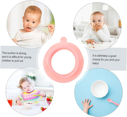 Non-Slip Silicone Suction Bowl Mat for Babies and Toddlers Feeding Bowl Pad Suction Cup Food-Grade Material for Home Use and Travel 1 Piece