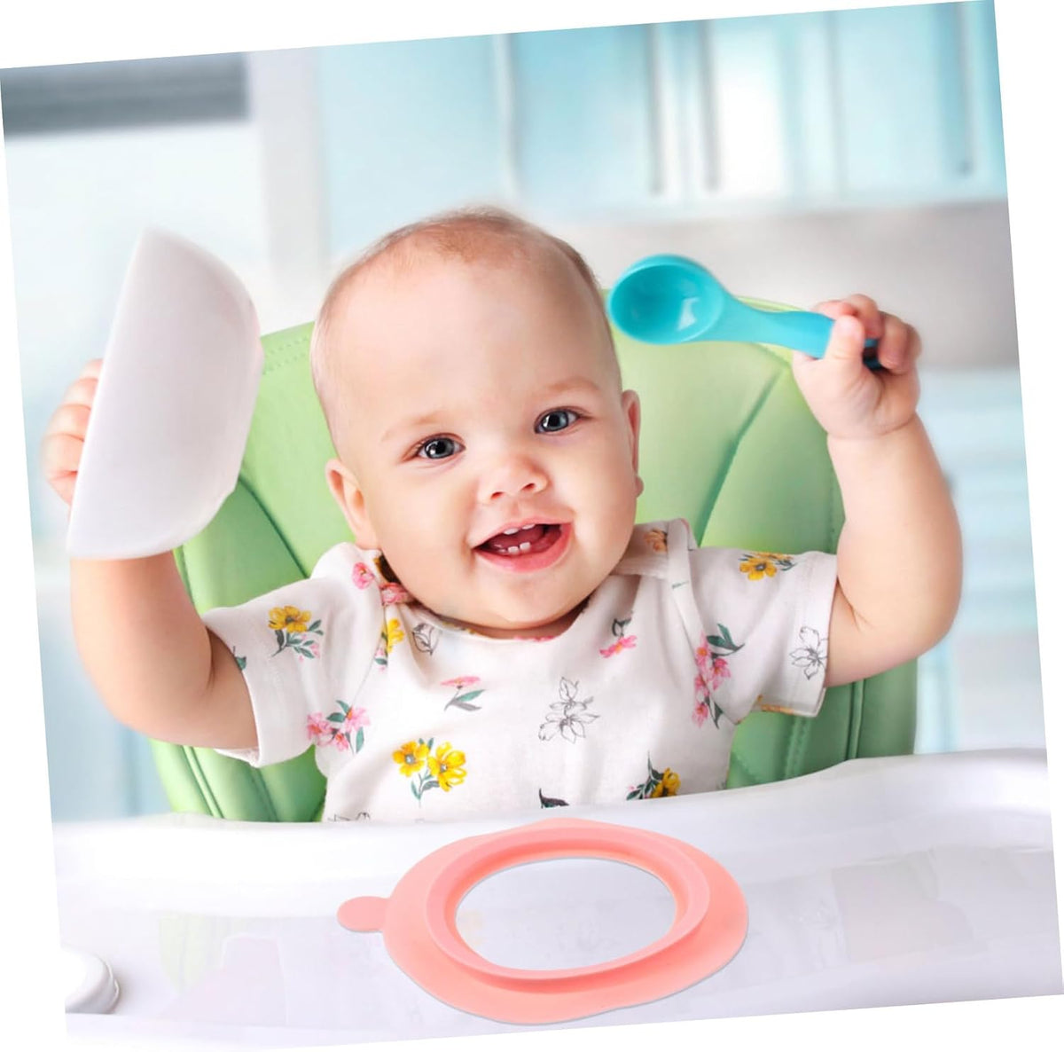 Non-Slip Silicone Suction Bowl Mat for Babies and Toddlers Feeding Bowl Pad Suction Cup Food-Grade Material for Home Use and Travel 1 Piece