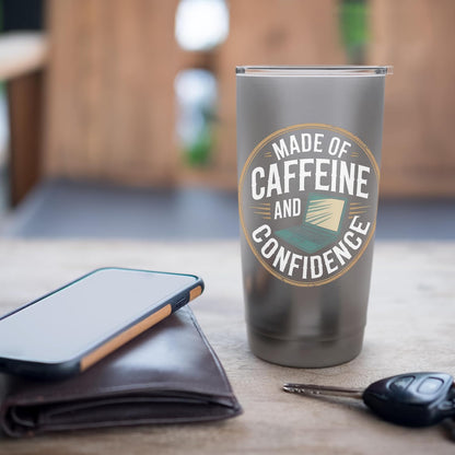 Made of Caffeine and Confidence Laptop Design Stainless Steel Insulated Tumbler