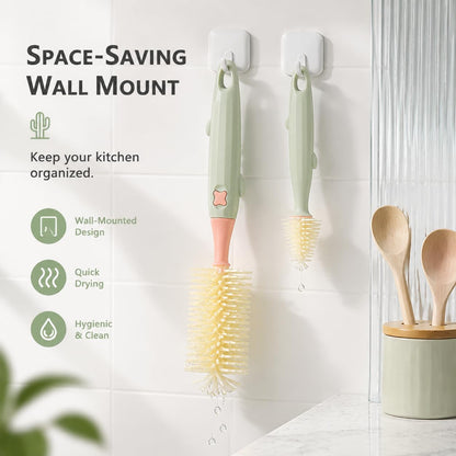 3-in-1 Baby Bottle Brush Set, Green