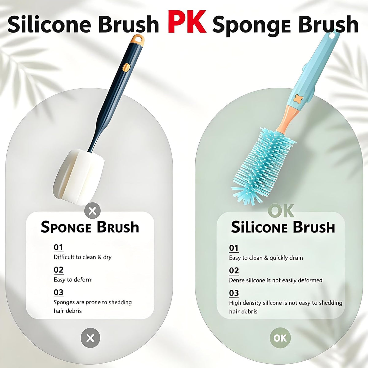 3-in-1 Baby Bottle Brush Set, Green