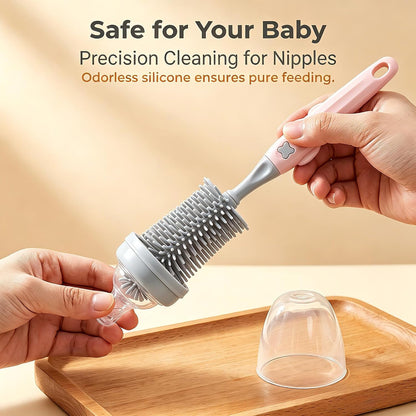 3-in-1 Baby Bottle Brush Set, Green