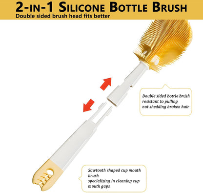 3-in-1 Baby Bottle Brush Set, Green