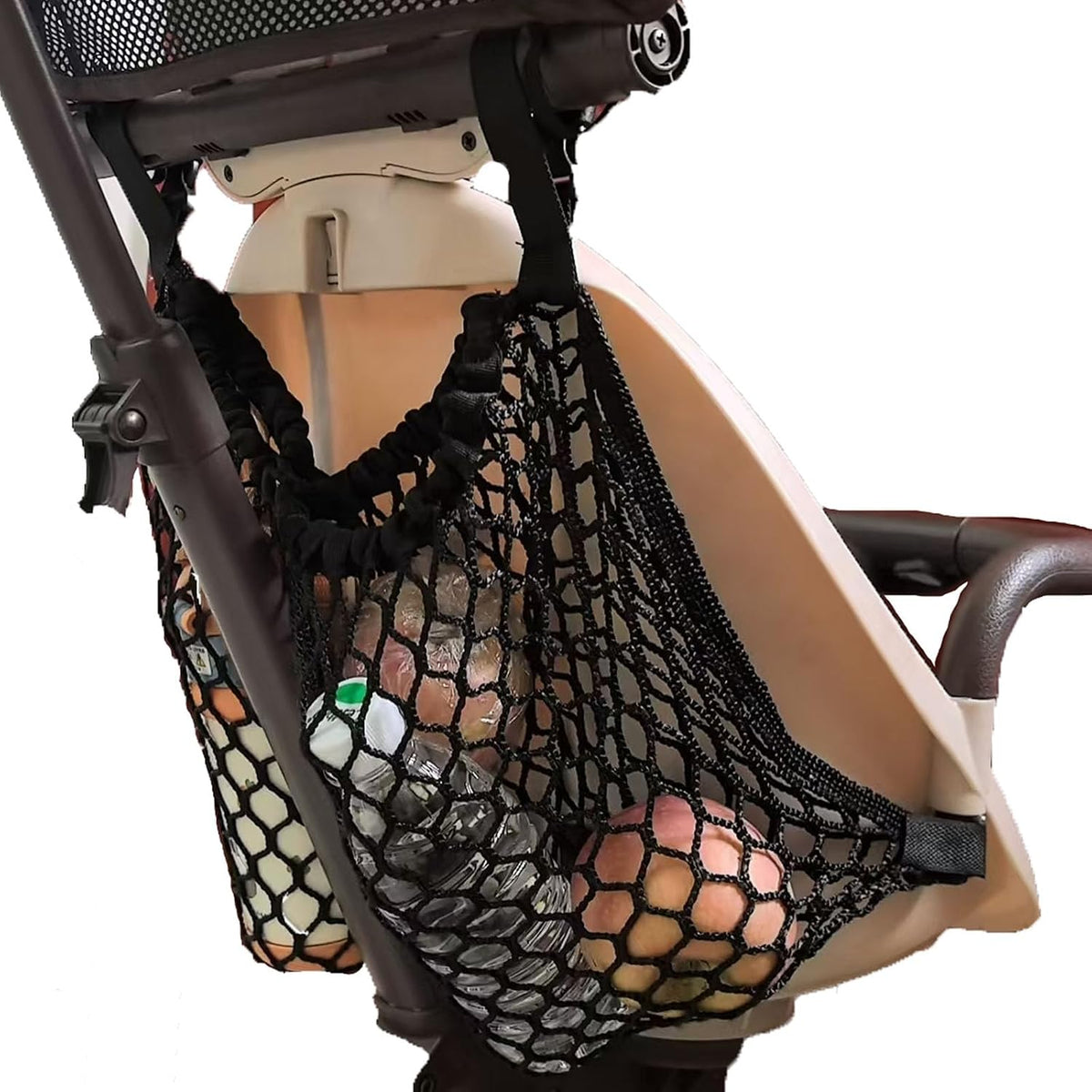 Strollers Wheelchair pet Stroller Universal mesh Storage Bag Additional Storage Space Non-Slip and Adjustable Stroller Accessories Storing Diapers Baby Bottles and Carrying Items Outdoors