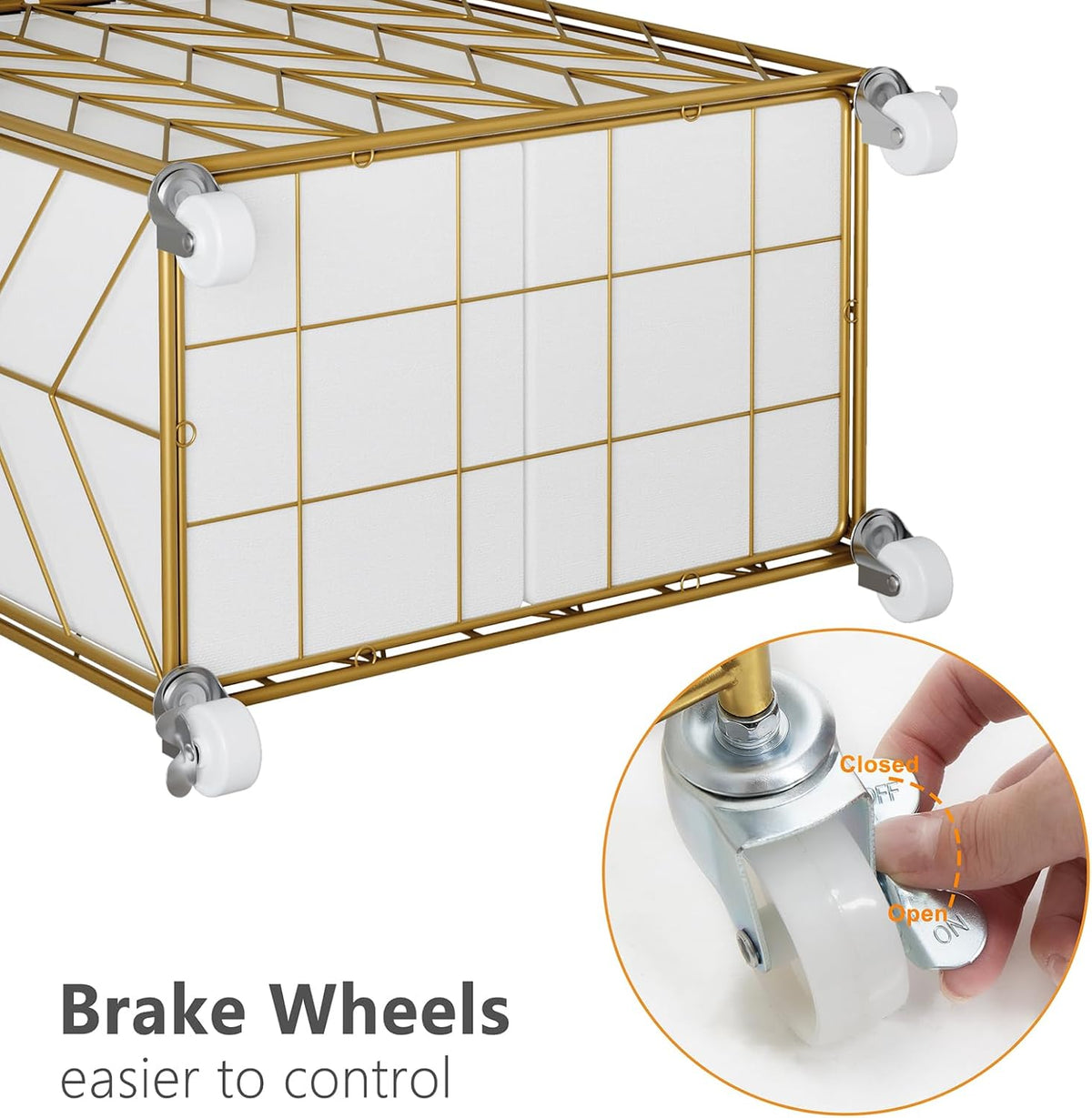 Laundry Hamper 3 Section with Lid, 142L Laundry Basket with Wheels
