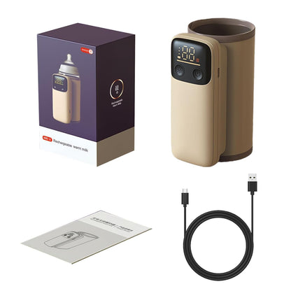 Portable Bottle Warmer for Travel, Fast Heating - Travel Bottle Warmer with Battery-Powered Temperature Display Bottle Warmer On The Go