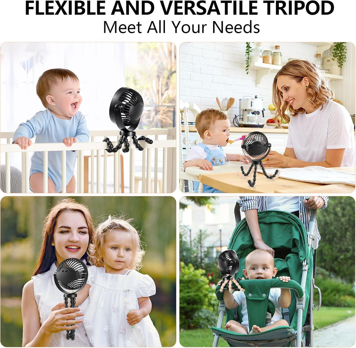 Mini Handheld Personal Portable Fan, Baby Stroller Fan Pink