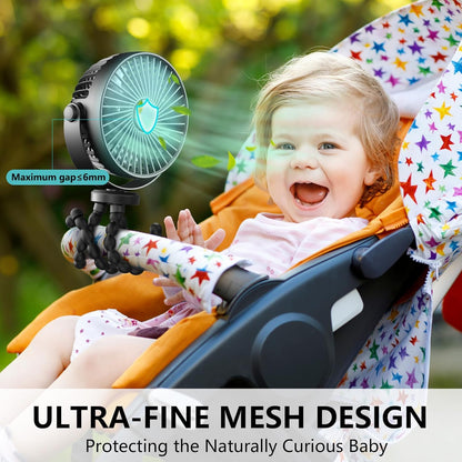 Mini Handheld Personal Portable Fan, Baby Stroller Fan Pink