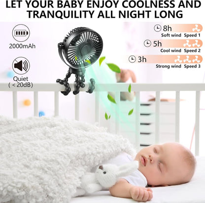 Mini Handheld Personal Portable Fan, Baby Stroller Fan Pink