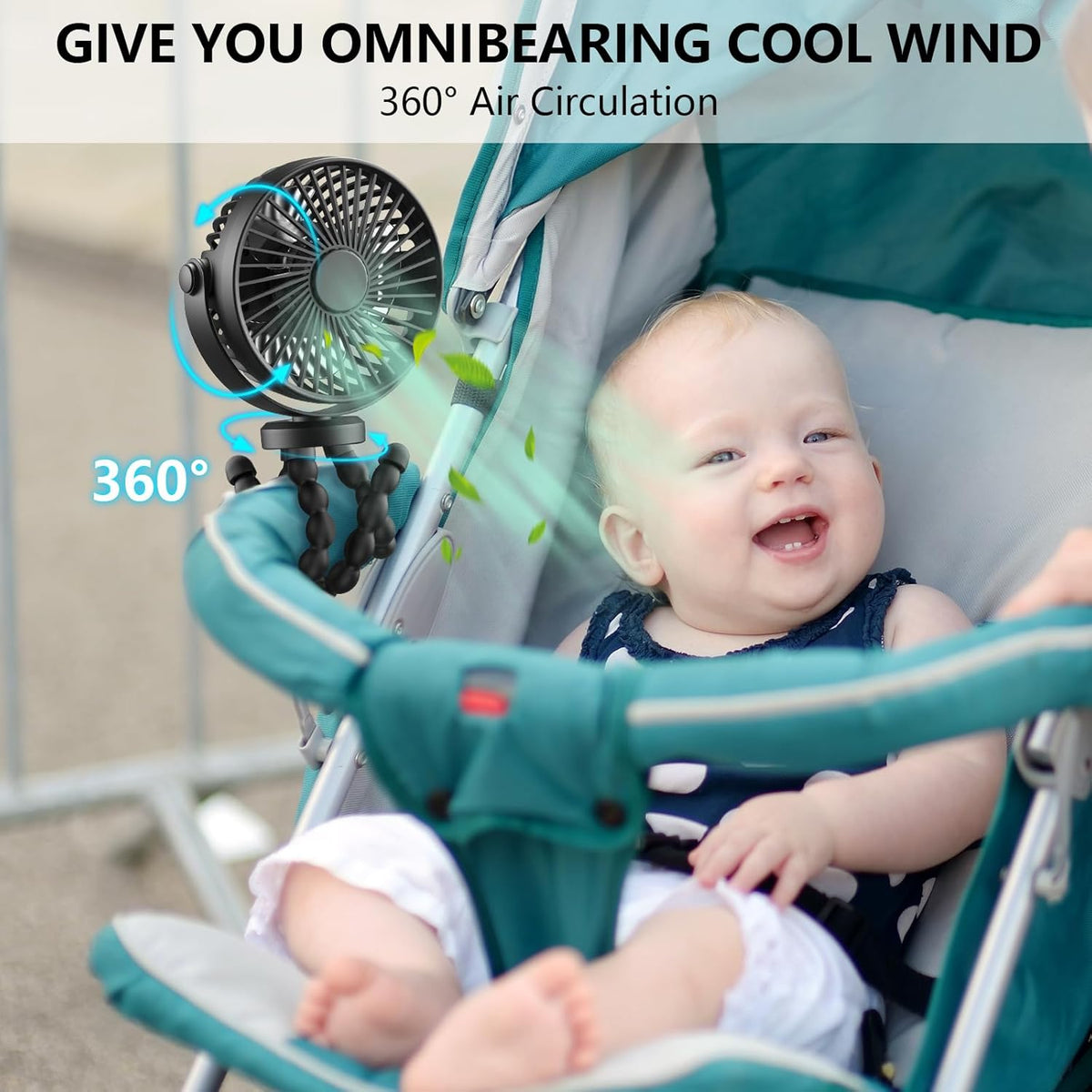 Mini Handheld Personal Portable Fan, Baby Stroller Fan Pink