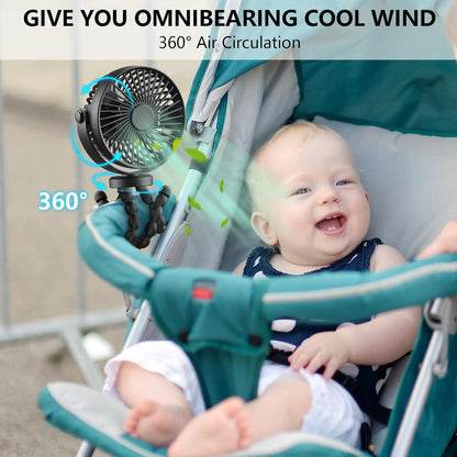 Mini Handheld Personal Portable Fan, Baby Stroller Fan Pink