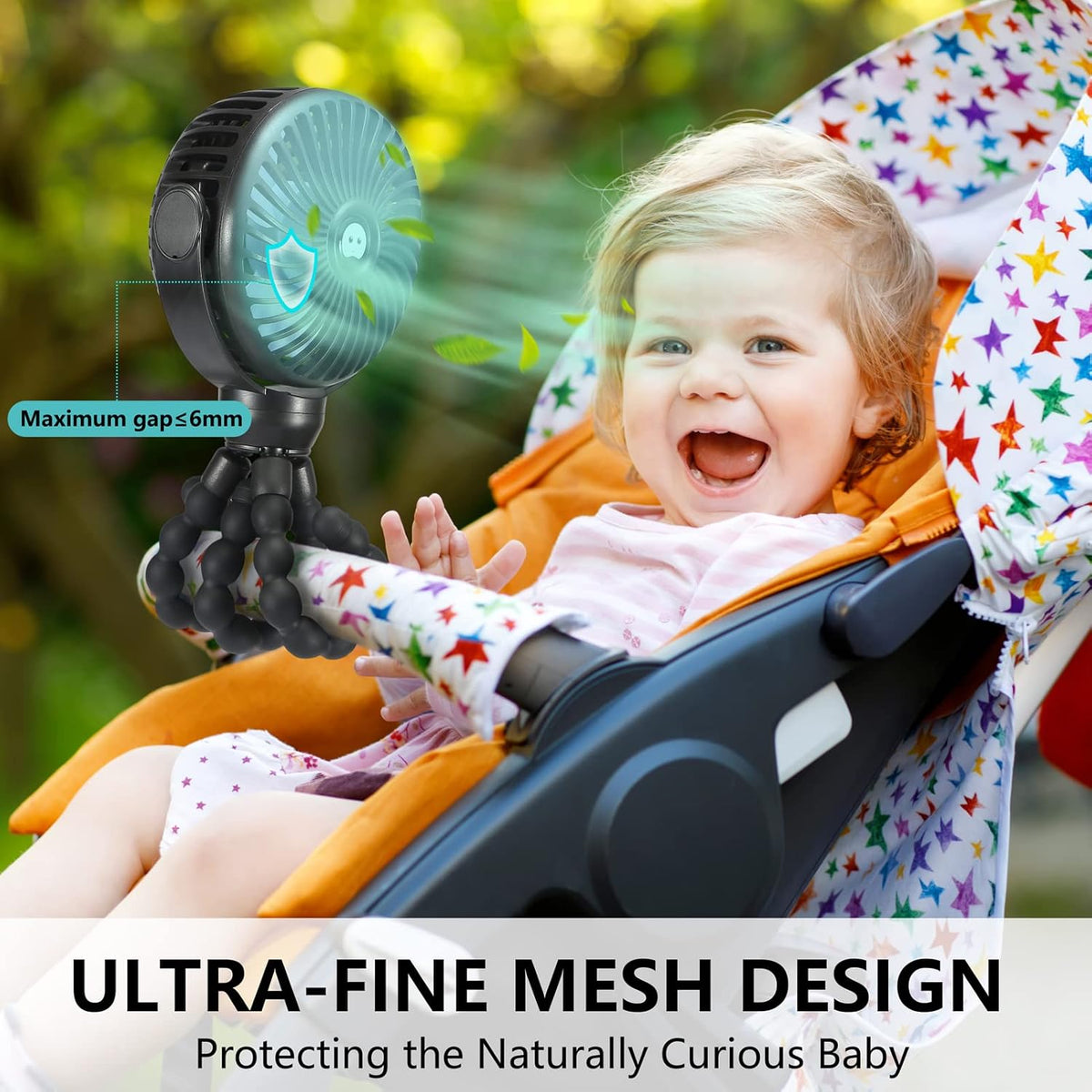 Mini Handheld Personal Portable Fan, Baby Stroller Fan Pink