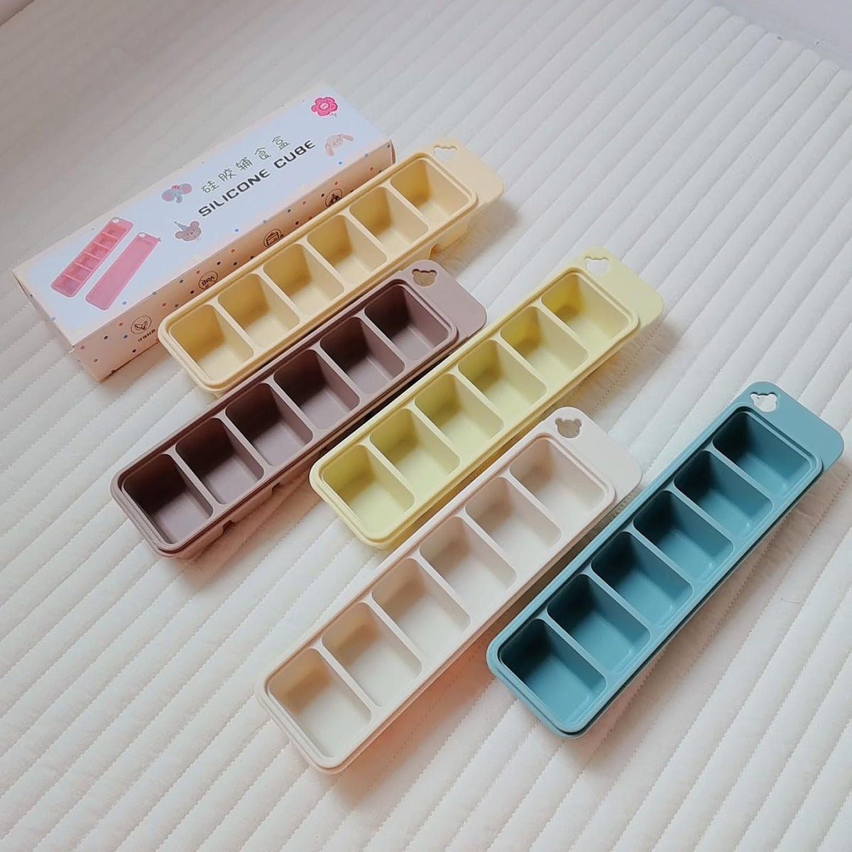 Silicone Food Freezers Tray with 30Ml Perfect Portion Container Meal Organizers for Infant Feeding Sterilizable Food Savers