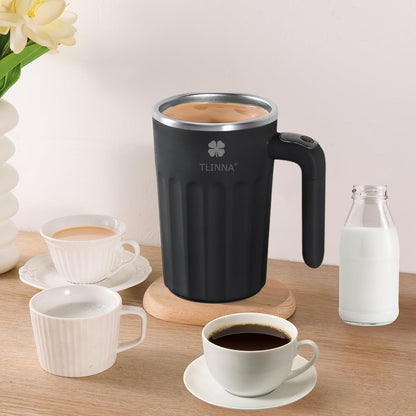 Self Stirring Mug,Self Stirring Coffee Mug,Suitable for Coffee, Milk, Cocoa and Other Beverages,Insulated bottle (Cream-temperature, 12 Ounces)