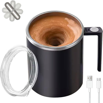Self Stirring Mug,Self Stirring Coffee Mug,Suitable for Coffee, Milk, Cocoa and Other Beverages,Insulated bottle (Cream-temperature, 12 Ounces)