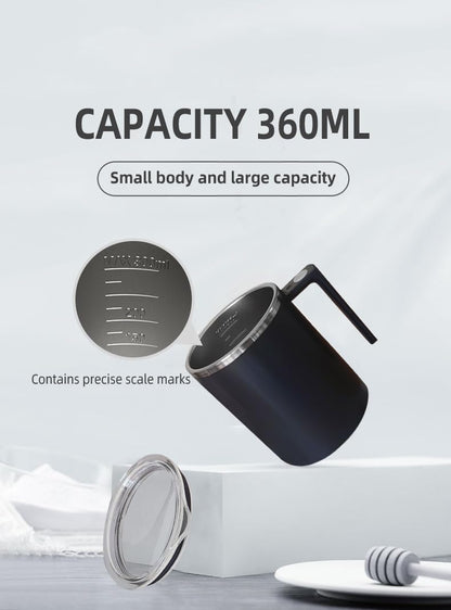 Self Stirring Mug,Self Stirring Coffee Mug,Suitable for Coffee, Milk, Cocoa and Other Beverages,Insulated bottle (Cream-temperature, 12 Ounces)
