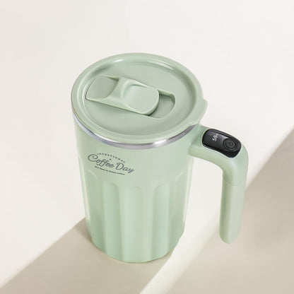 Self Stirring Mug,Self Stirring Coffee Mug,Suitable for Coffee, Milk, Cocoa and Other Beverages,Insulated bottle (Cream-temperature, 12 Ounces)