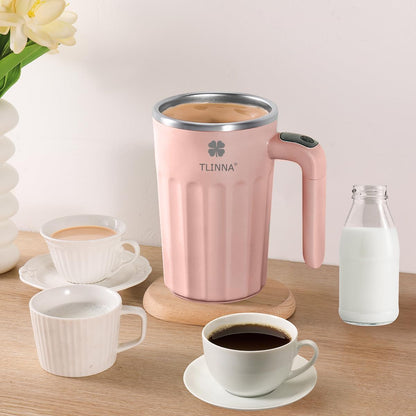 Self Stirring Mug,Self Stirring Coffee Mug,Suitable for Coffee, Milk, Cocoa and Other Beverages,Insulated bottle (Cream-temperature, 12 Ounces)