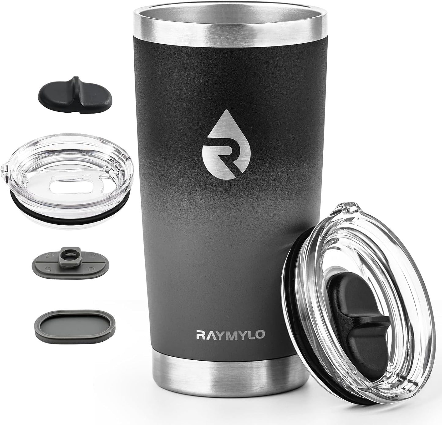 Insulated Travel Coffee Tumbler 20oz, Detachable Spill-Proof Lid | Stainless Steel Reusable Coffee Mug with Thorough Clean Slider Lid Fits Most Car Cup Holder & BPA Free